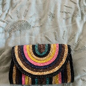 Multicolor Boho Woven Clutch